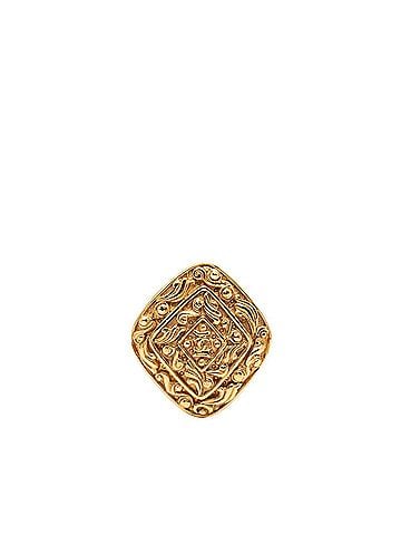 Chanel Chanel Vintage Coco Mark Diamond Motif Brooch Gold Plated Women's CHANEL (view 1)