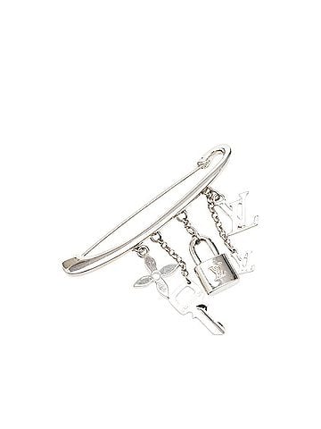 Louis Vuitton Louis Vuitton Broche Ebangle Nouris Pin Brooch, Silver Metal, Women's LOUIS VUITTON (view 1)