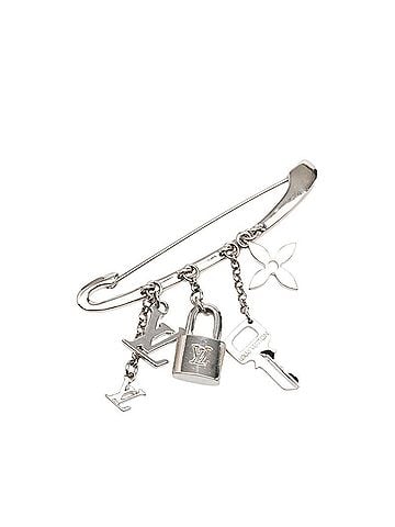 Louis Vuitton Louis Vuitton Broche Ebangle Nouris Pin Brooch, Silver Metal, Women's LOUIS VUITTON (view 2)