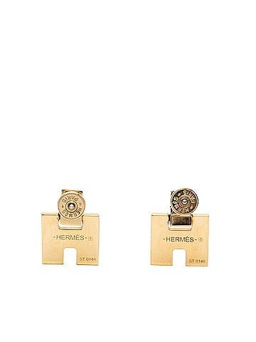 Hermès Hermes Eileen Earrings, Gold and White Plated, Women's. (view 2)