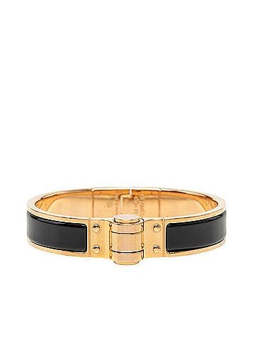Hermès Hermes Charnière PM Bangle Bracelet, Pink Gold, Black Plated, Enamel, Women's HERMES (view 1)