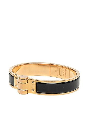 Hermès Hermes Charnière PM Bangle Bracelet, Pink Gold, Black Plated, Enamel, Women's HERMES (view 2)