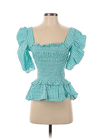 Amanda Uprichard Amanda Uprichard Short Sleeve Blouse (view 1)