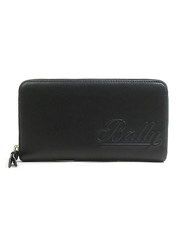 Bally Bally BALLY Round Zipper Long Wallet Leather Black r11454a (view 1)