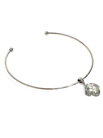 Louis Vuitton Louis Vuitton LOUIS VUITTON Necklace Collier A La Folie Metal Silver Women's M65667 r11462a (view 2)