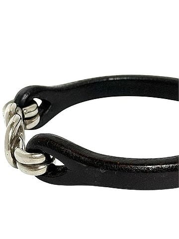 Gucci Gucci Men's Knot Bracelet, Dark Brown, Sterling Silver (925), Leather (view 2)