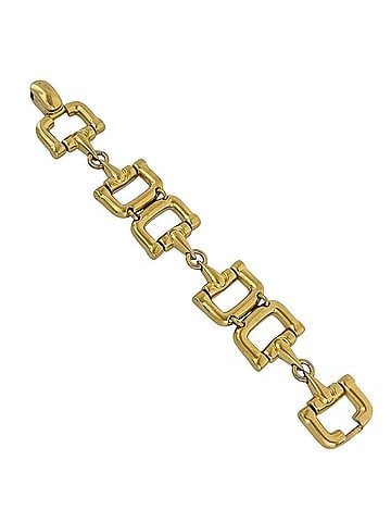 Gucci Gucci unisex Horsebit link bracelet, 1991, gold color. (view 1)