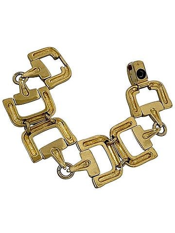 Gucci Gucci unisex Horsebit link bracelet, 1991, gold color. (view 2)