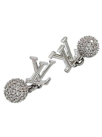 Louis Vuitton Louis Vuitton Women's Earrings, LV Iconic Louisa Strass, Silver Color (view 1)