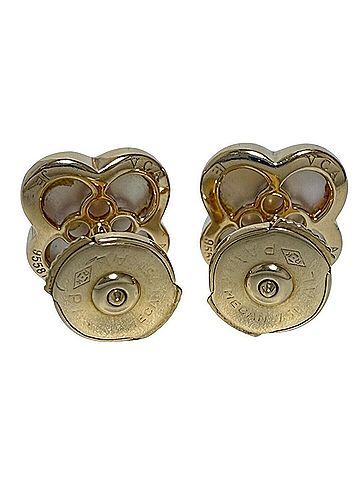 Van Cleef & Arpels Van Cleef &amp; Arpels Women's Pure Alhambra Earrings, Shell, 18K Yellow Gold (view 2)