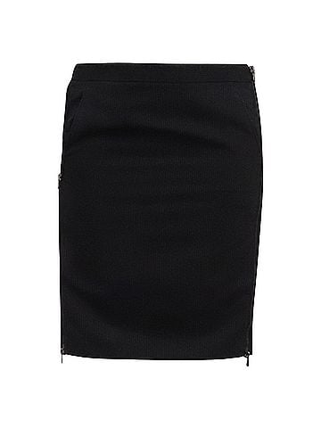 Giorgio Armani Giorgio Armani Pencil Skirt in Black Cotton (view 1)