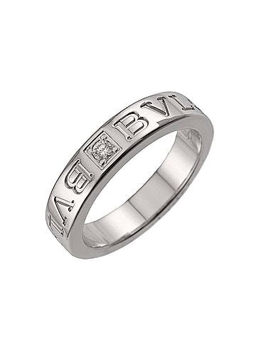 Bvlgari Bulgari BVLGARI B-ZERO1 Essential Ring with Diamonds, 18K WG White Gold 750 (view 1)