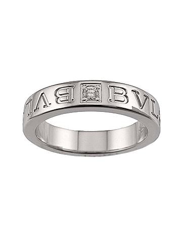 Bvlgari Bulgari BVLGARI B-ZERO1 Essential Ring with Diamonds, 18K WG White Gold 750 (view 2)