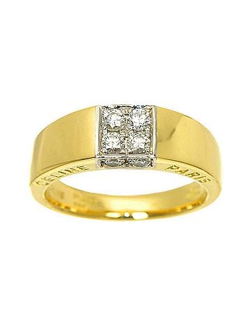 Céline Celine CELINE 1 Ring, 0.40ct Diamond, 18K YG Yellow Gold, Pt Platinum 750, Diamond Ring (view 2)