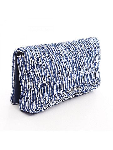 Miu Miu Miu Miu Miu Matelassé 2-Way Shoulder Bag/Handbag, Cotton Leather, Women's, Blue/White, 5BD233 (view 2)