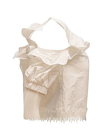 Nicholas Nicholas Cold Shoulder Top in White Cotton (view 2)