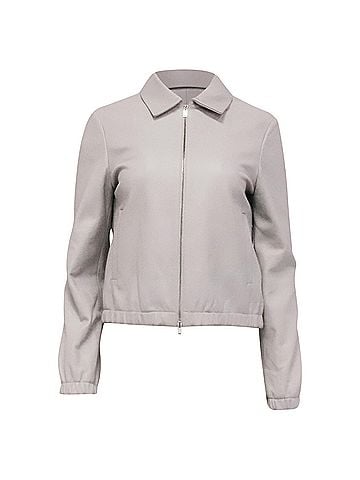 Theory Theory Blouson Jacket in Grey Polyester (view 1)