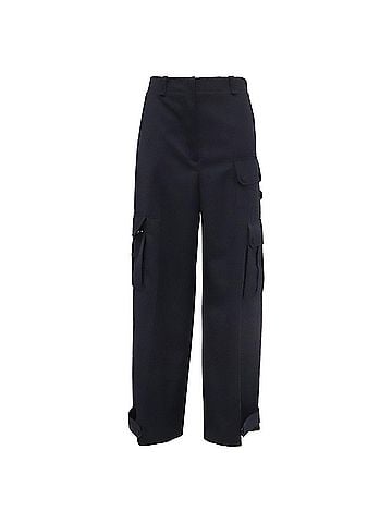 Sandro Sandro Twill Cargo Pants in Black Polyester (view 1)