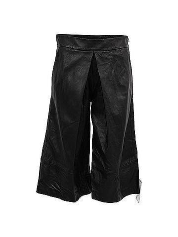 Joseph Joseph Billy High-Rise Culottes in Black Lambskin Leather (view 1)