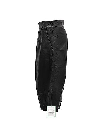 Joseph Joseph Billy High-Rise Culottes in Black Lambskin Leather (view 2)