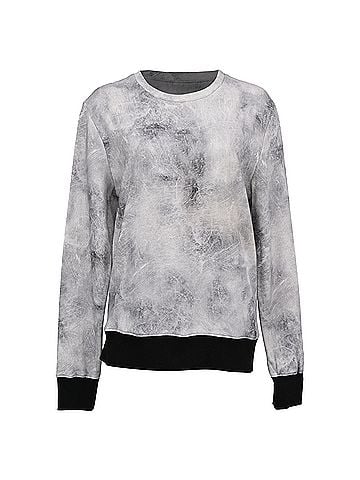 IRO Iro Marble-Print Sweatshirt in Grey Cotton (view 1)