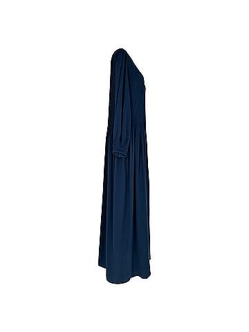 Loro Piana Loro Piana Pleated Maxi Dress in Blue Silk (view 2)