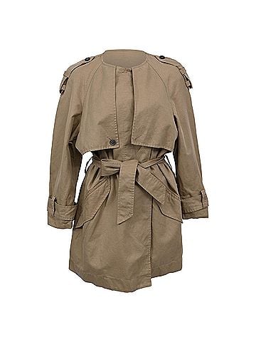 Isabel Marant Isabel Marant Belted Trench Coat in Beige Cotton (view 1)