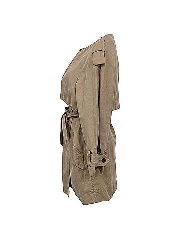 Isabel Marant Isabel Marant Belted Trench Coat in Beige Cotton (view 2)