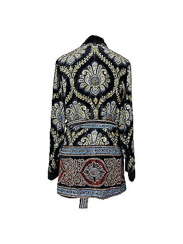 ETRO Etro Belted Jacquard Cardigan in Muticolor Viscose (view 2)