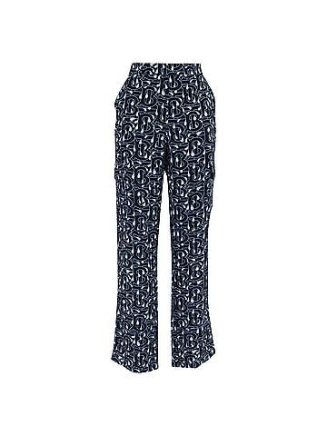 Burberry Burberry Monogram Wideleg Pants in Multicolor Silk (view 1)