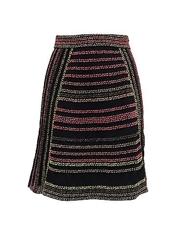 Missoni Missoni Knitted Striped Midi Skirt in Multicolor Polyamide (view 1)
