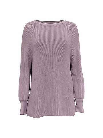 Max Mara Max Mara Knitted Pullover in Purple Cotton (view 1)