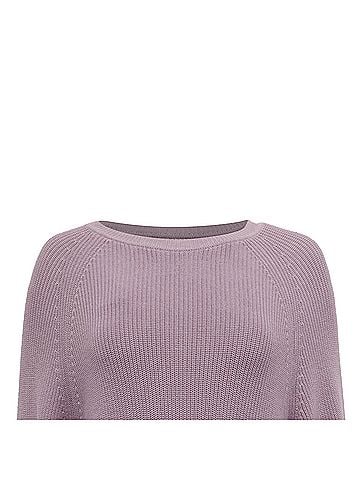 Max Mara Max Mara Knitted Pullover in Purple Cotton (view 2)
