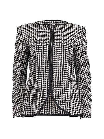 Giorgio Armani Giorgio Armani Collarless Jacket in Black Cotton (view 1)