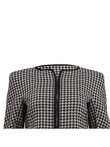 Giorgio Armani Giorgio Armani Collarless Jacket in Black Cotton (view 2)