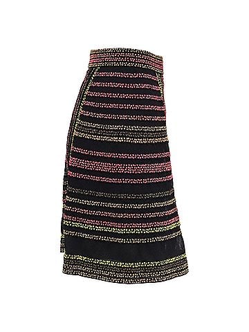 Missoni Missoni Knitted Striped Midi Skirt in Multicolor Polyamide (view 2)