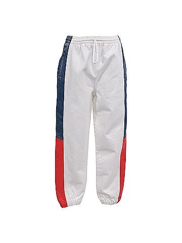 Alexander Wang Alexander Wang Drawstring Panelled Jogger Pants in Multicolor Cotton (view 1)
