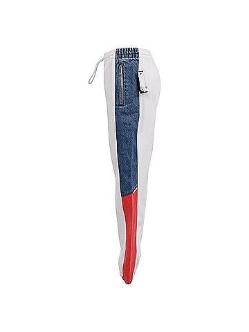 Alexander Wang Alexander Wang Drawstring Panelled Jogger Pants in Multicolor Cotton (view 2)