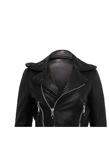 Balenciaga Balenciaga Fitted Biker Jacket in Black Leather (view 2)