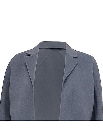 Mario Valentino Valentino Open Trench Coat in Light Blue Wool (view 2)