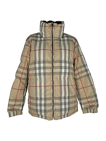 Burberry Burberry Vintage-Check Down Jacket in Beige Polyester (view 1)