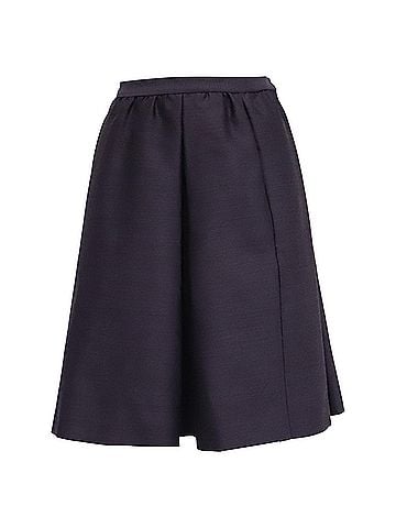 Bottega Veneta Bottega Veneta Midi Full Skirt in Violet Wool (view 1)