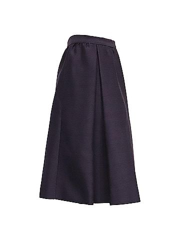 Bottega Veneta Bottega Veneta Midi Full Skirt in Violet Wool (view 2)