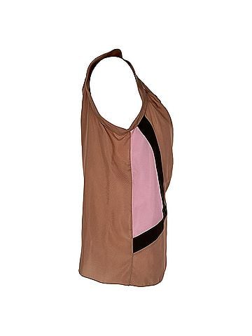 MARNI Marni Colorblock Sleeveless Top in Multicolor Silk (view 2)