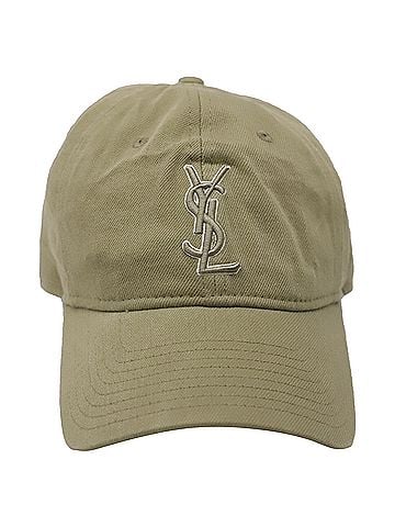 Saint Laurent Saint Laurent x New Era Cassandre Cap in Khaki Cotton (view 1)
