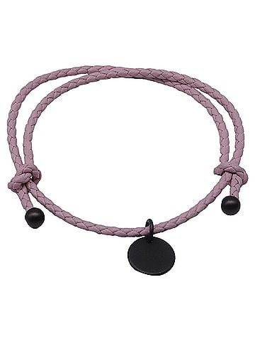 Bottega Veneta Bottega Venete Woven Bracelet in Pink Leather (view 1)