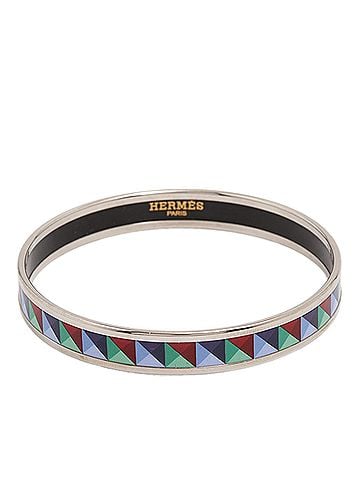Hermès Narrow Enamel Clous de Trompe Bangle 65 (view 1)