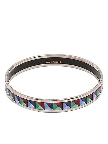 Hermès Narrow Enamel Clous de Trompe Bangle 65 (view 2)