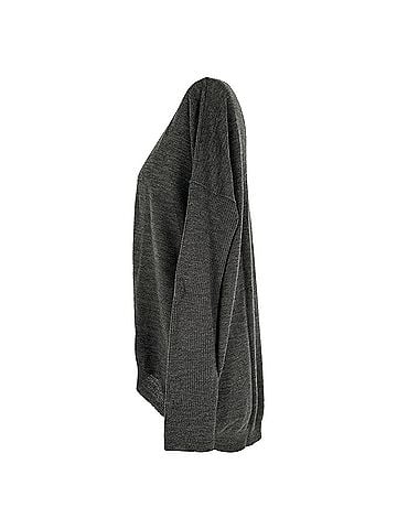 Zadig & Voltaire Zadig and Voltaire V-Neck Sweater in Grey Wool (view 2)