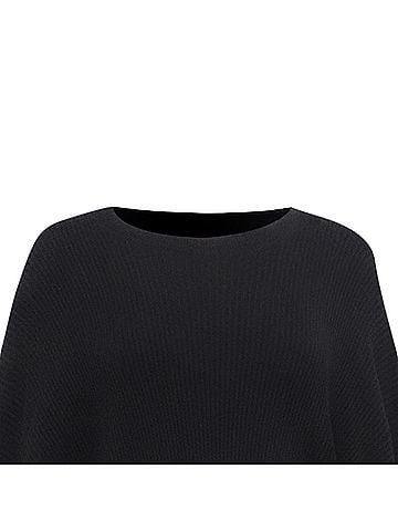 MARNI Marni Oversized Knit Cape Sweater in Black Cotton (view 2)